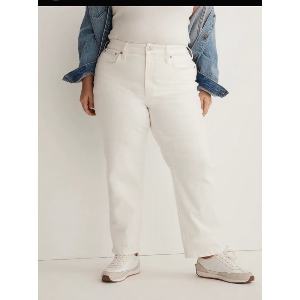 Madewell Jeans Womens 32 Petite White Curvy Perfect Vintage Stretch Denim Cotton